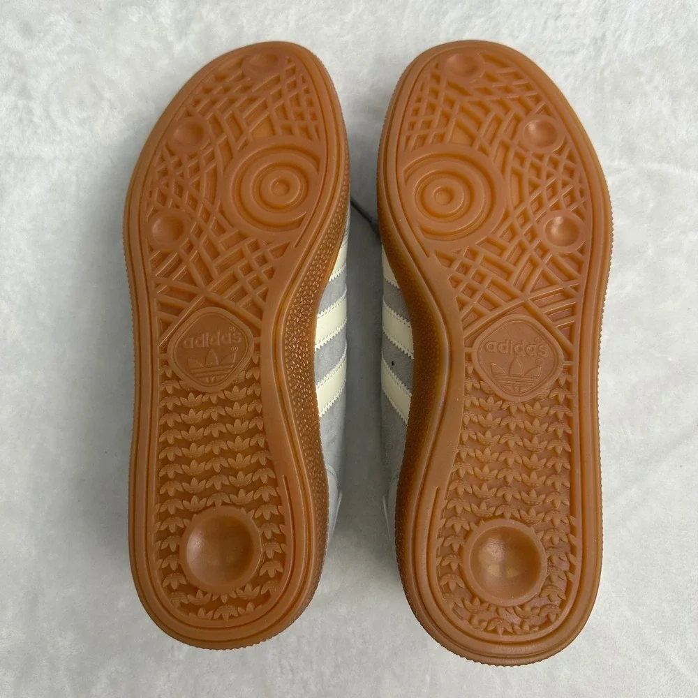Adidas Handball Spezial Grey Off White Gum Suede Sneakers Mens 7 Womens 8 - Picture 6 of 9